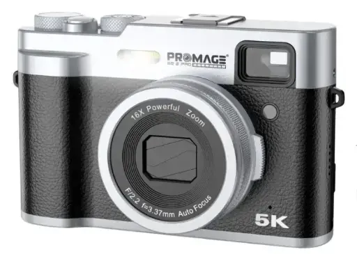 Promage 5K 48MP Dual Screen Digital Camera Brown PC225.webp