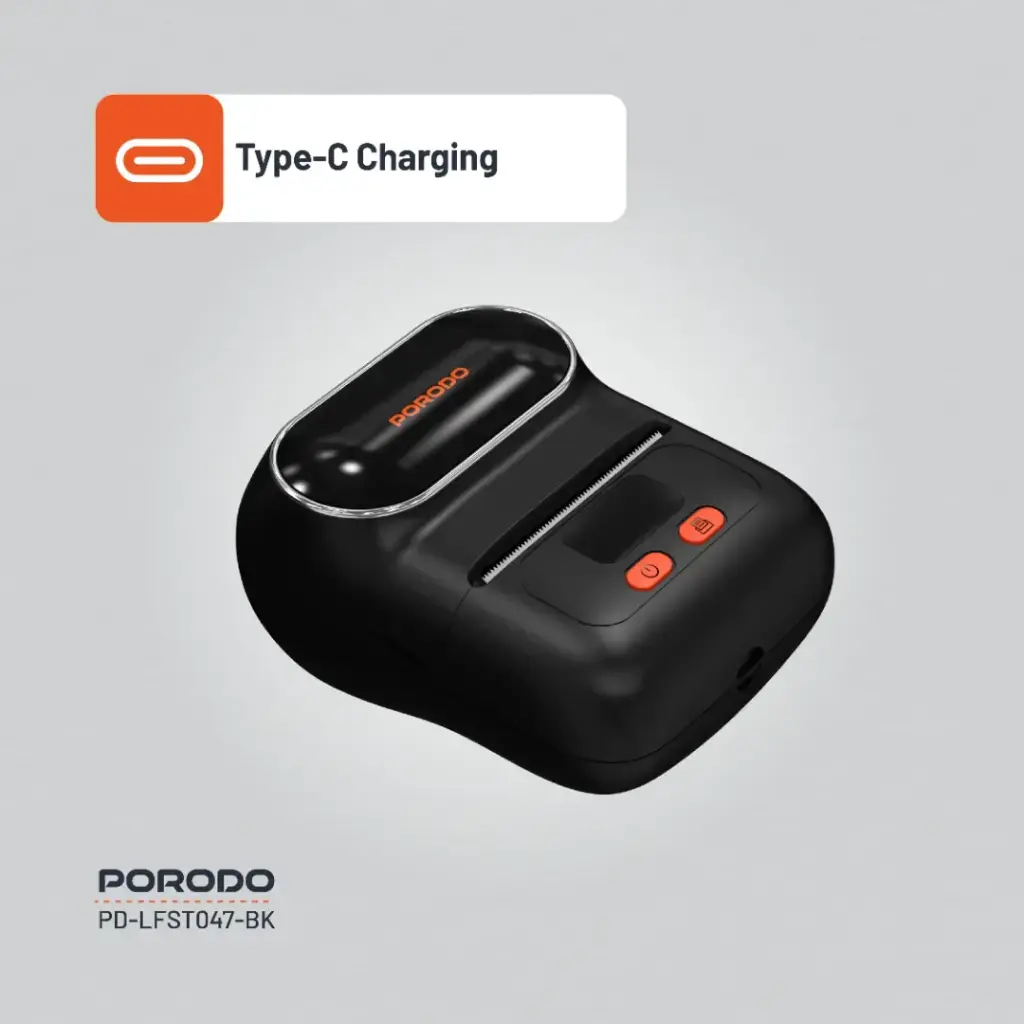Porodo Lifestyle Super HD Thermal Printer - Black (3).webp