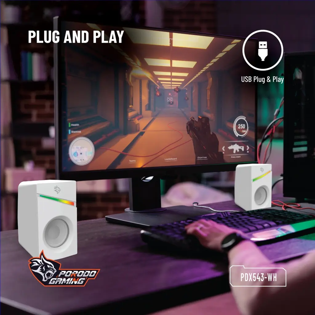 Porodo Gaming Stereo Speakers Volume Knob Control (4).webp