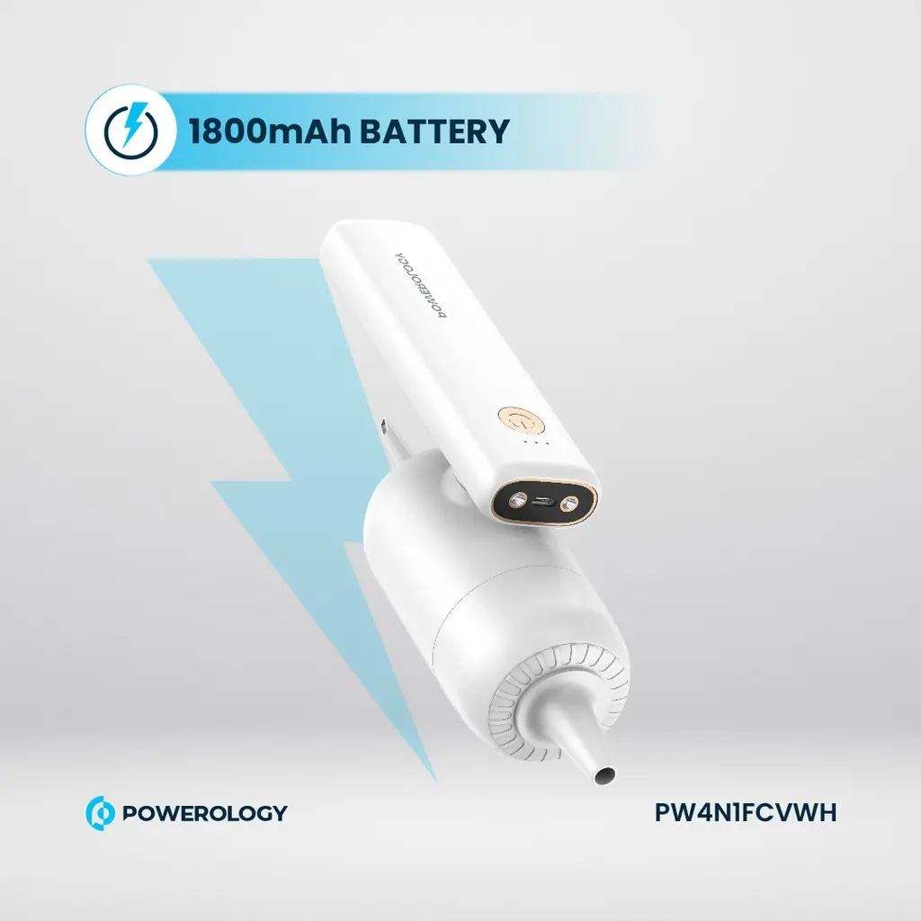 Powerology 4in1 180° Foldable Car Vacuum Cleaner - White (1).webp
