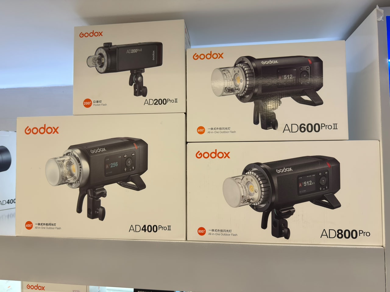 Godox studio flashes and accessories at SkyOrbits showroom, Muscat