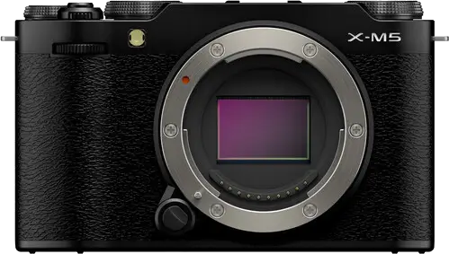 Fujifilm X-M5 APS-C compact mirrorless camera body — official product photo