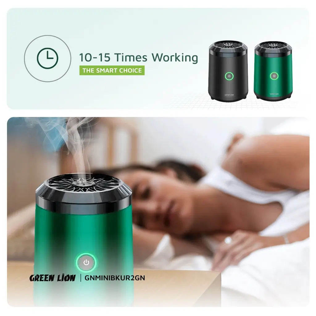 Green Lion Mini Bakhour 2 Incense Burner 2000mAh.webp