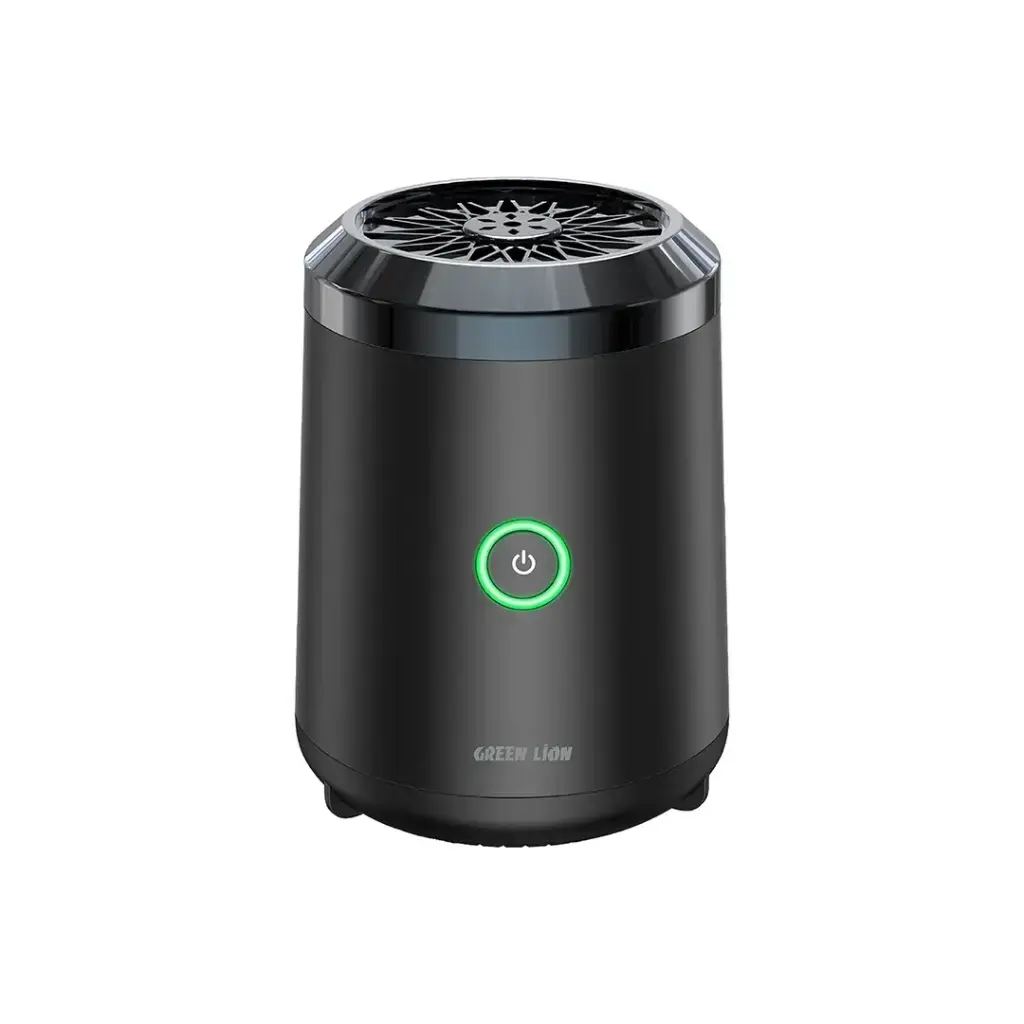 [GNMINBKRPRBK] Green Lion Mini Bakhour Pro With Quran Speaker - Black.webp