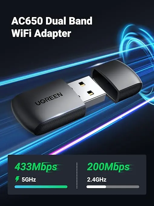 Ugreen CM448 AC650 11ac Dual Band Wireless USB Adapter 20204 — photo 3