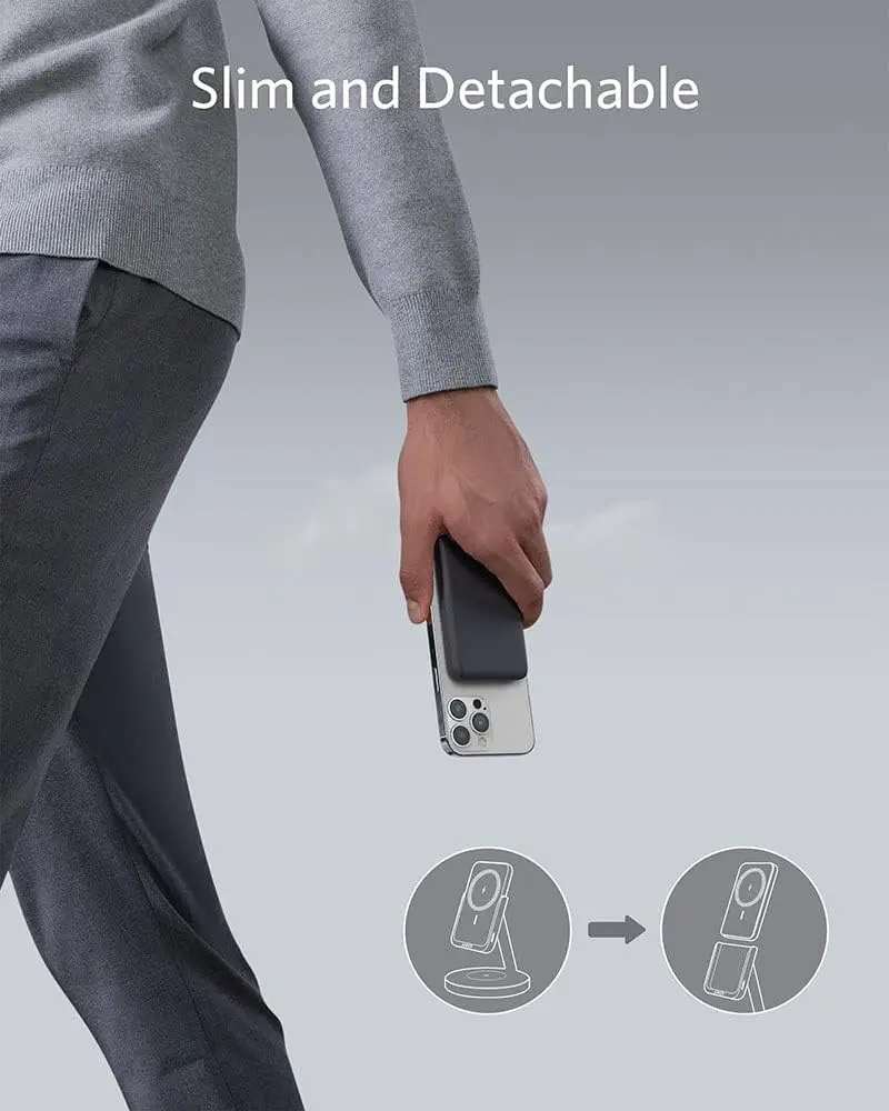 Anker 633 MagGo 2in1 Magnetic Wireless Charger with 5000mAh Detachable Portable Charger — photo 3