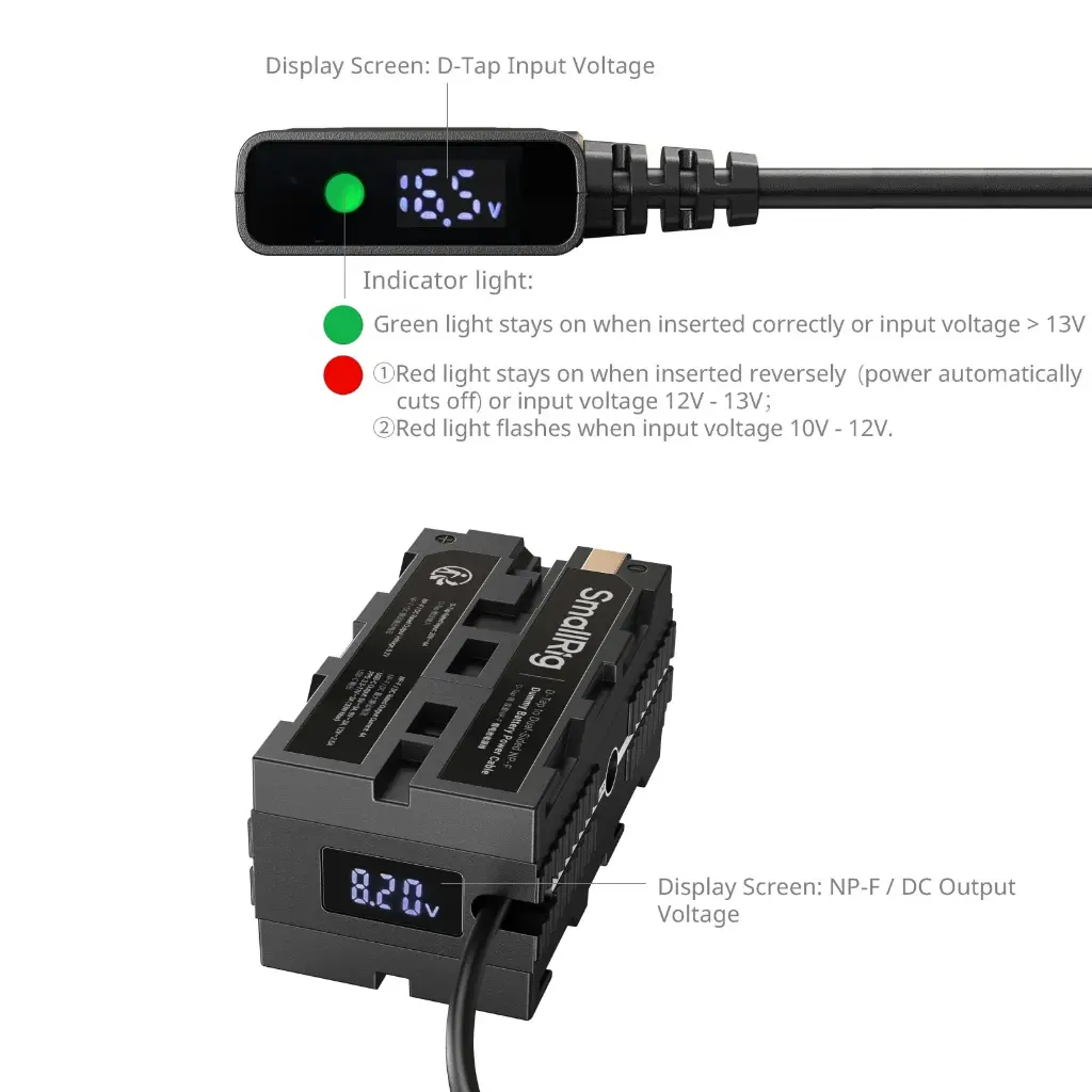 SmallRig D-Tap to Dual-Sided NP-F Dummy Battery Power Cable 4884 — photo 1