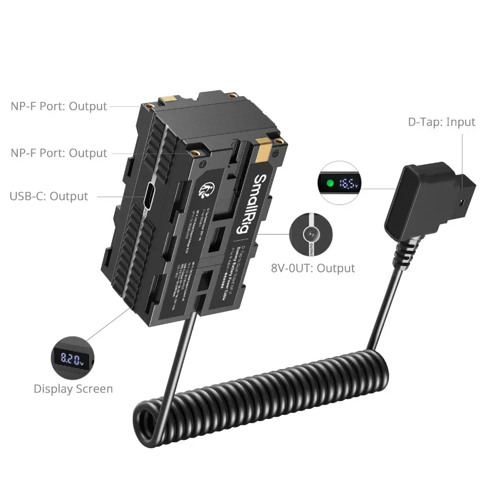 SmallRig D-Tap to Dual-Sided NP-F Dummy Battery Power Cable 4884 — photo 2