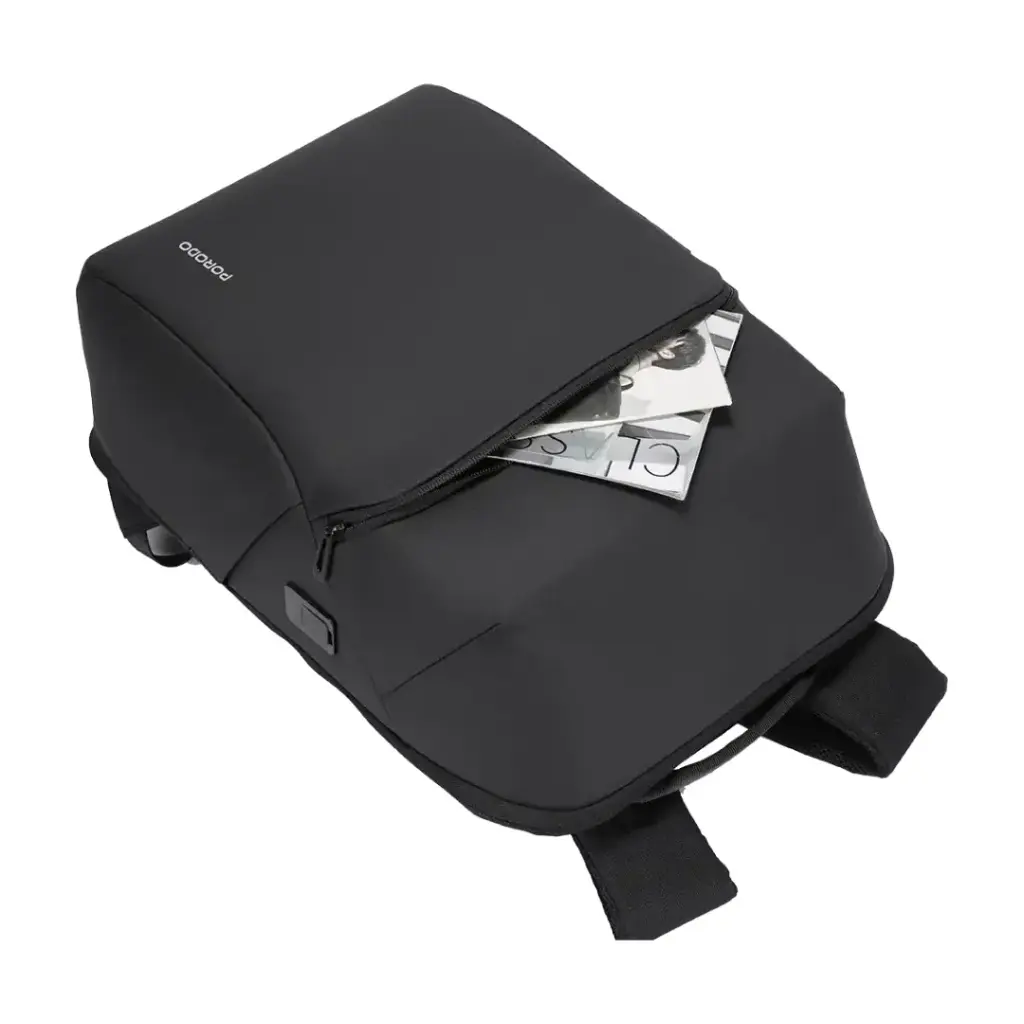 Porodo Lifestyle Water Resistant PU BackPack Black PD-LFST122 — photo 4