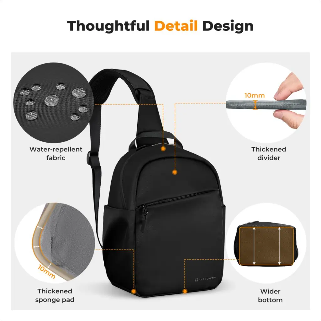 K&F Concept 5L Camera Sling Bag Urban Wander 08 Black KF13.171 — photo 1