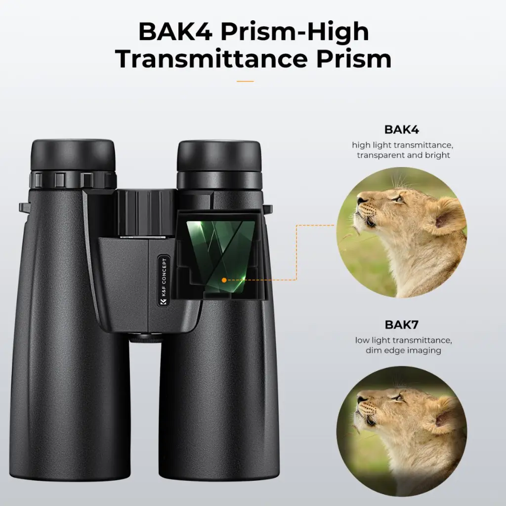 K&F Concept 12X50 Binoculars Telescope with Smartphone Adapter, Tripod Adapter, Cleaning — photo 2