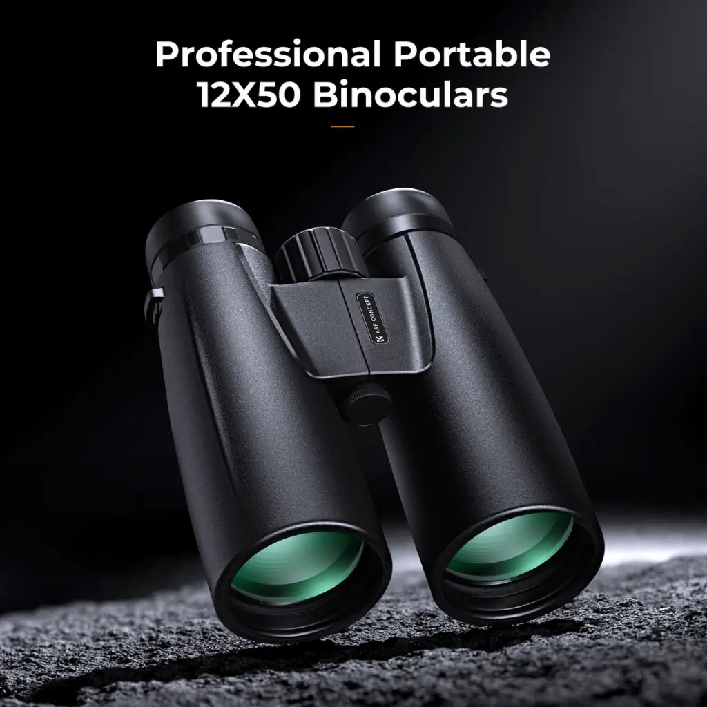 K&F Concept 12X50 Binoculars Telescope with Smartphone Adapter, Tripod Adapter, Cleaning — photo 3