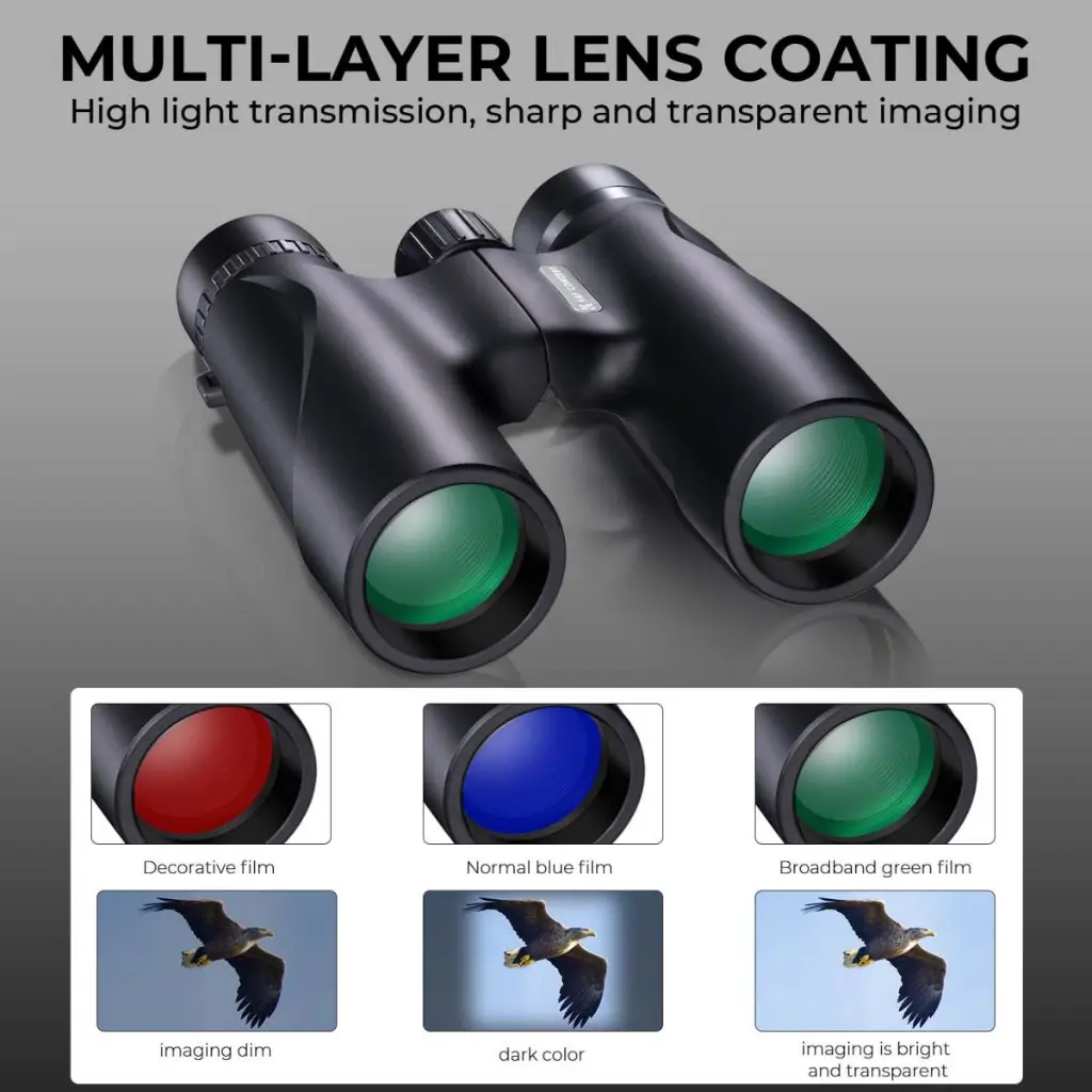 K&F Concept 12x32 Compact Binoculars for Kids and Adults, with BAK4 Prism, FMC Lens, IP65 — photo 3