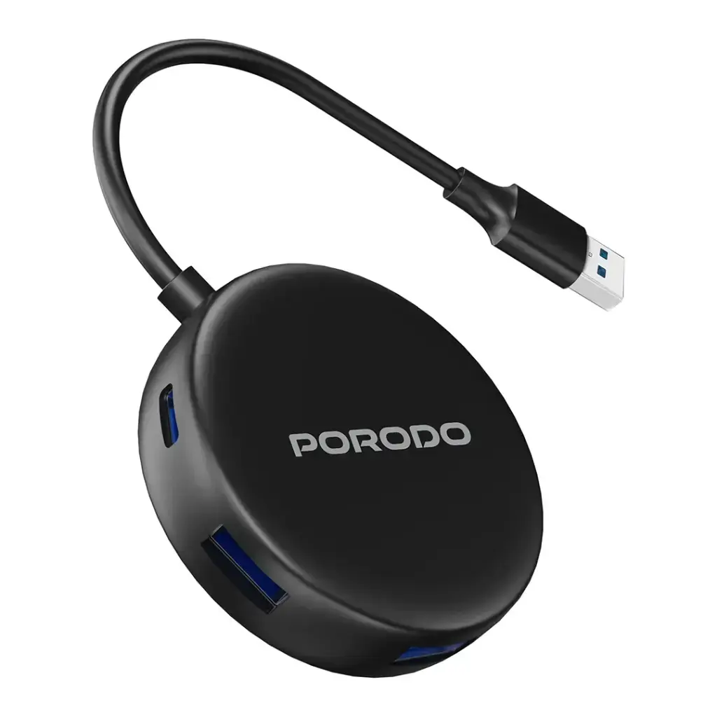 Porodo USB 3.0 Multi-Port Hub Black PD51CHBBK — photo 3