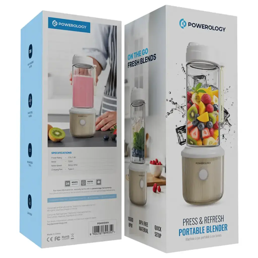 Powerology Press & Refresh Portable Blender PSM013WH — photo 1