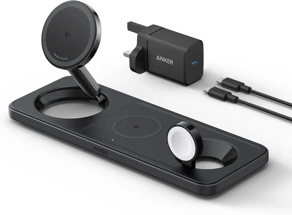 Anker MagGo 15w Wireless Charging Station 3in1 Pad with Charger & USB-C Cable B25M1211 — photo 1
