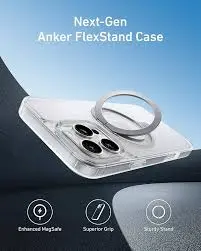 Anker MagGo iPhone 16 Pro Magnetic Case Clear with 360° Ring Stand A90H1H0A — photo 3