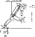Skill Tech Single Monitor Pole-Mounted Gas Spring Monitor Arm Fits Most 17"-32" Monitor — photo 1
