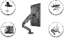 Skill Tech Single Monitor Pole-Mounted Gas Spring Monitor Arm Fits Most 17"-32" Monitor — photo 3