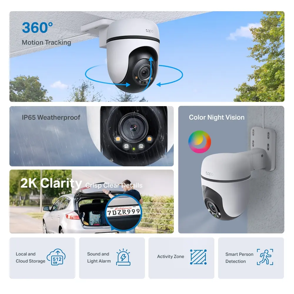 TP-Link Tapo C510GW Outdoor Pan/Tilt 4G LTE Security Camera 1770500207 — photo 1