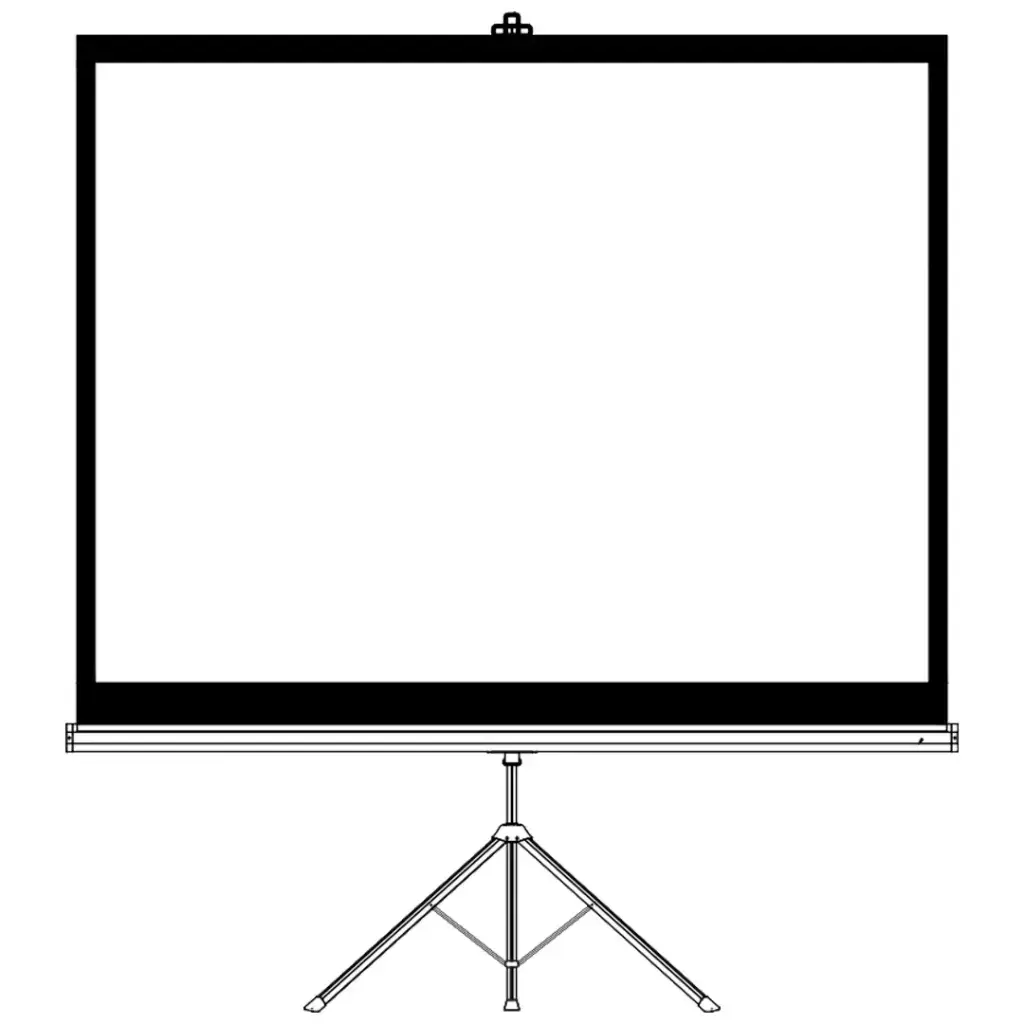 [PDTET100WH] Porodo 100_ Portable Projection Screen with Stable Tripod Stand - White.webp