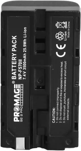 Promage NP-F570 7.4V 2200mAh Rechargeable Li-ion Digital Camera / Video Battery Pack — photo 3