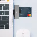 Pawa Mini Single Slot Smart Card Reader Dual Type USB-A & USB-C PW-ATCDR121-BK — photo 1