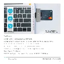 Pawa Mini Single Slot Smart Card Reader Dual Type USB-A & USB-C PW-ATCDR121-BK — photo 3