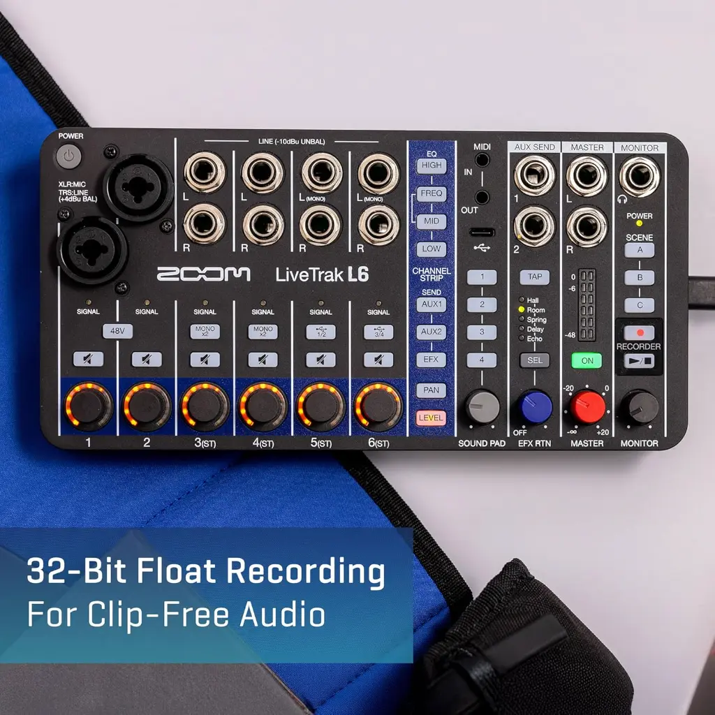 Zoom LiveTrak L6 10-Track Compact and Portable Digital Mixer/Recorder L6/230EU — photo 2