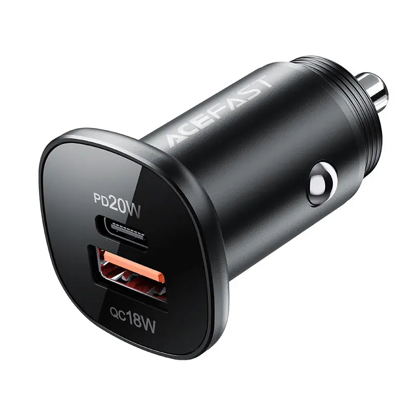 ACEFAST B1 PWRup Mini 38w USB-C & USB-A Dual Port Metal Car Charger — photo 2