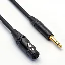 Roxtone XLR Female To JK 6.3mm Mono Jack Plug Gold Microphone Cable 5M GMXJ210L5 — photo 1