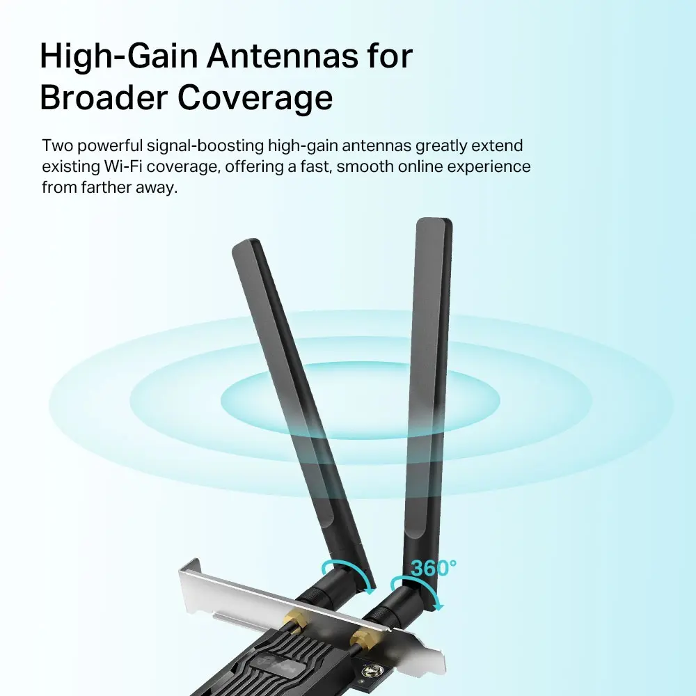 TP-Link Archer TX20E AX1800 Wi-Fi 6 Bluetooth 5.2 PCIe Adapter 0152502414 — photo 2