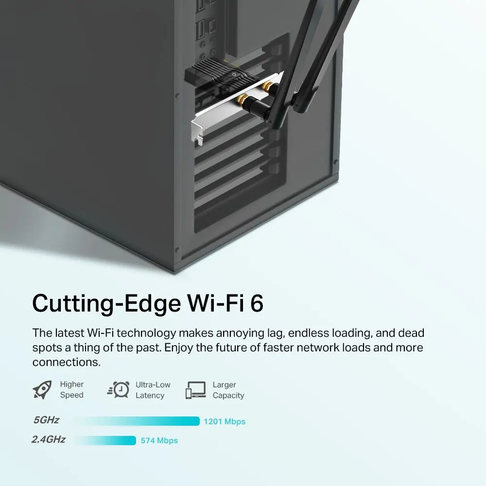 TP-Link Archer TX20E AX1800 Wi-Fi 6 Bluetooth 5.2 PCIe Adapter 0152502414 — photo 1