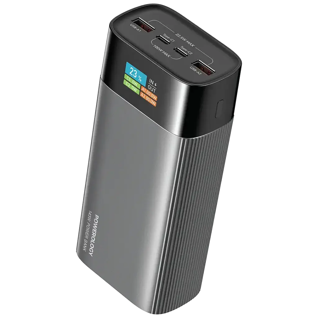 [PPBCHA87GY] باورولوجي فولت إيدج باور بانك 40000mAh - رمادي.webp