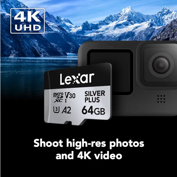 Lexar Professional Silver Plus MicroSDXC UHS-I Memory Card up to 205MB/s Read V30 U3 — photo 2