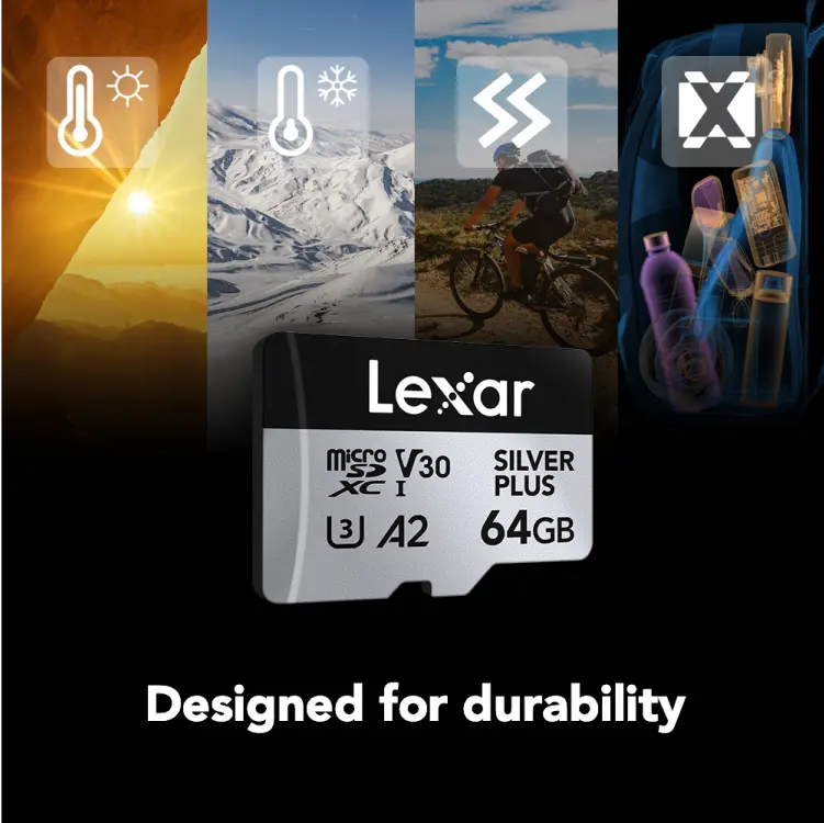 Lexar Professional Silver Plus MicroSDXC UHS-I Memory Card up to 205MB/s Read V30 U3 — photo 3