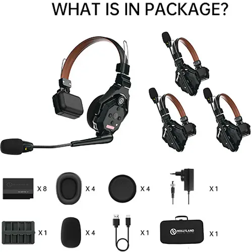 Hollyland Solidcom C1 Pro-4S Full-Duplex ENC Wireless Intercom System with 4 Headsets — photo 1
