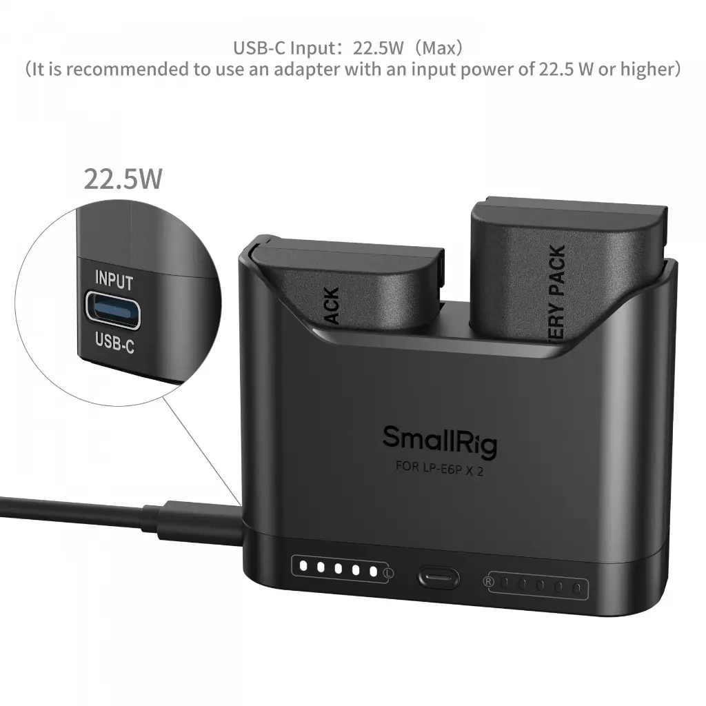 SmallRig LP-E6P Camera Battery and Charger Kit 5485 — photo 2
