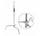 PhotoTech PTC-40KIT 40" C-Stand Silver Stanless Steel With Boom Arm — photo 1