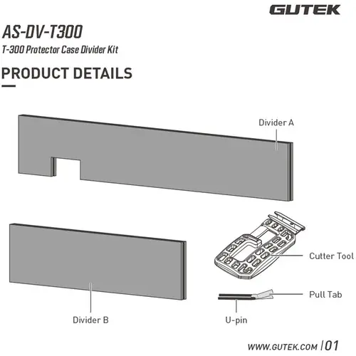 GUTEK Divider Kit for Tortoise T-300 Protector Case AS-DV-T300 — photo 5
