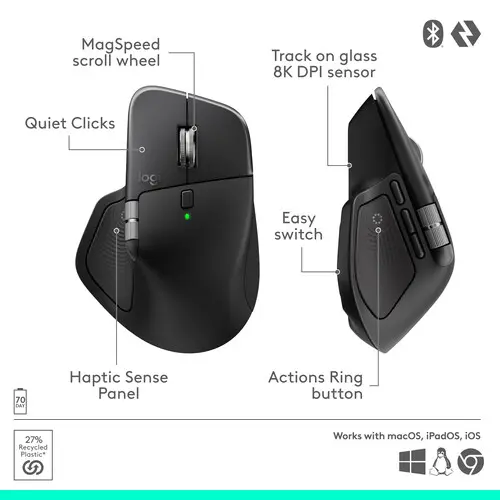 Logitech MX Master 4 High-Performance Wireless Mouse Graphite 910-007562 — photo 2