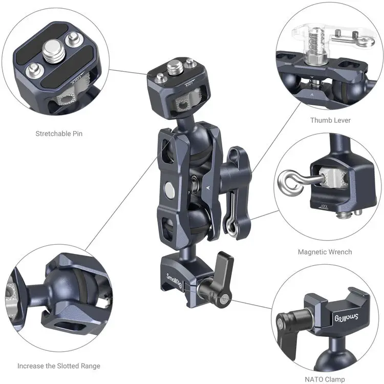 SmallRig Magic Arm with Dual Ball Heads (1/4”-20 Screw and NATO Clamp) 3875 — photo 1