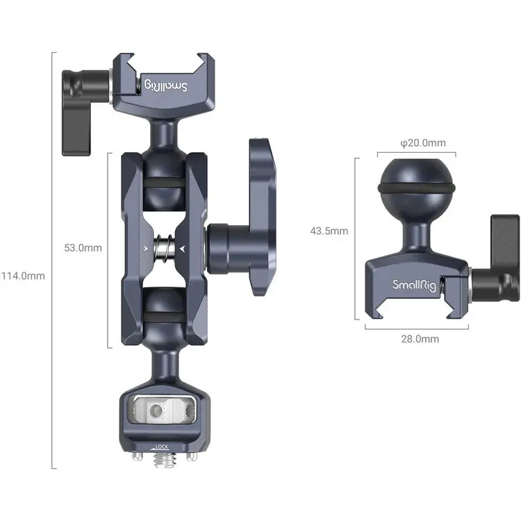 SmallRig Magic Arm with Dual Ball Heads (1/4”-20 Screw and NATO Clamp) 3875 — photo 4