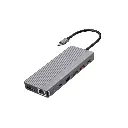Powerology 13-in-1 Dual HDMI & DisplayPort USB-C HUB Ethernet Gray P131HBCGY — photo 3
