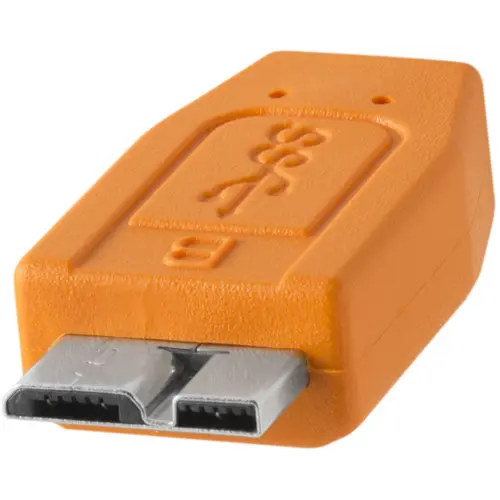 Tether Tools TetherPro USB 3.0 Male Type-A to USB 3.0 Micro-B Cable (15', Orange) CU5454 — photo 3