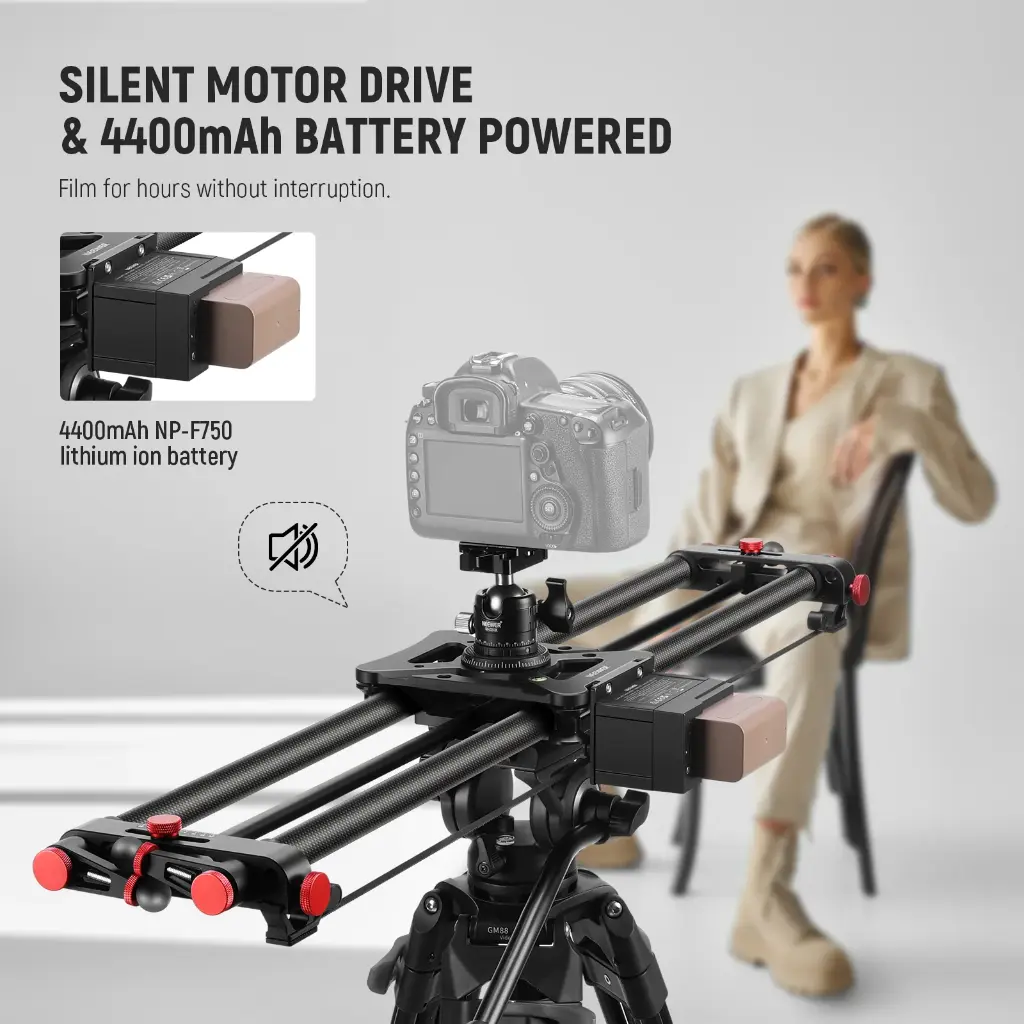 Neewer ER1 120 cm Carbon Fiber Motorized Camera Slider App & Remote Control 5 kg Payload — photo 3