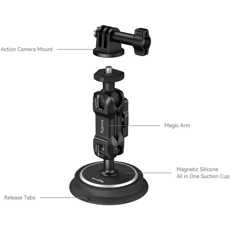 SmallRig Magic Arm & Magnetic Suction Cup Mounting Support Kit for Action Cameras 4466 — photo 4