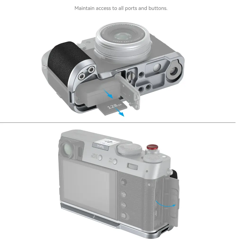 SmallRig L-Shape Mount Plate with Handle for FUJIFILM X100VI / X100V (Sliver) 4555B — photo 2