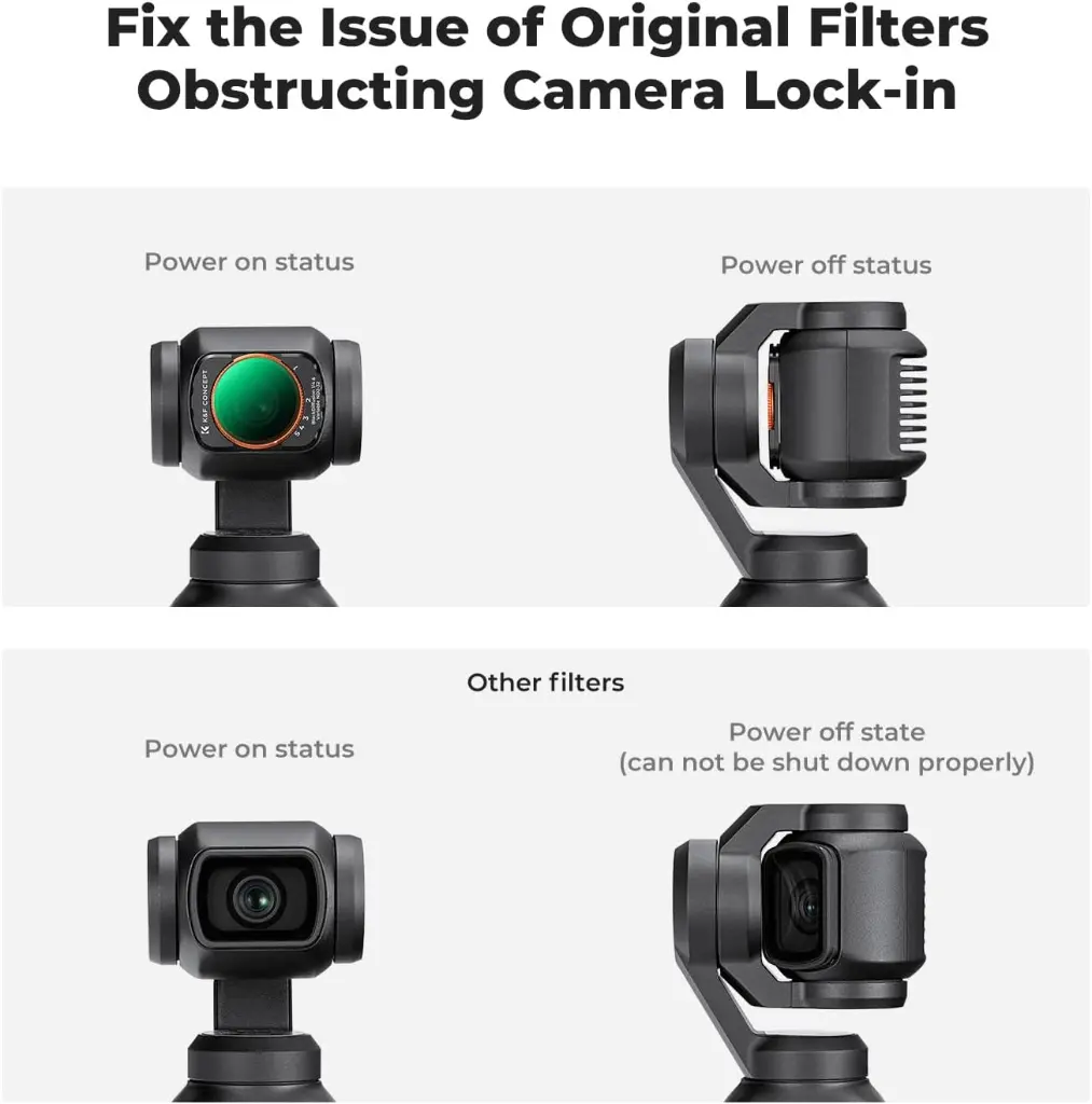 K&F Concept Nano-X Series Black Diffusion 1/4+ND2-32 Filter for Osmo Pocket 3 & 4 — photo 1