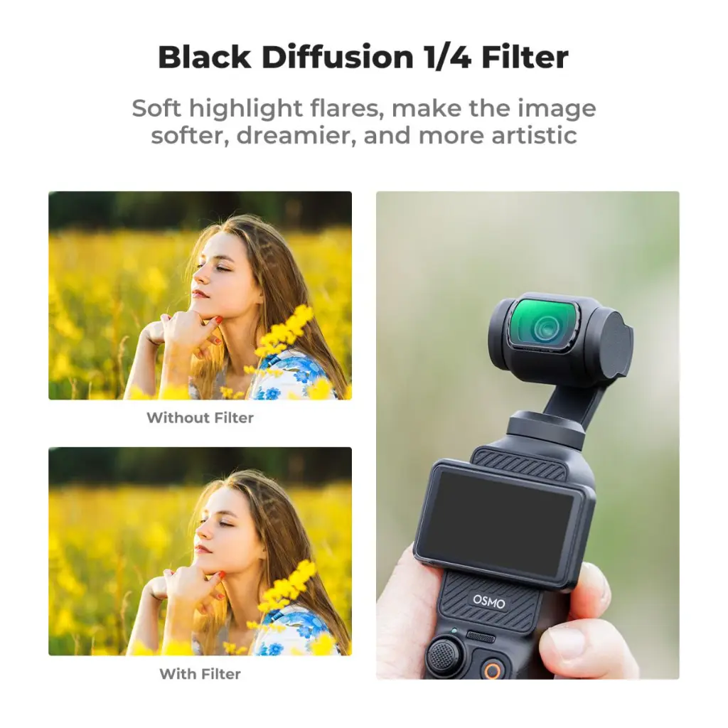 K&F Concept Nano-X Series CPL+Black Diffusion 1/4+ND2-32 Filter for Osmo Pocket 3 & 4 — photo 3